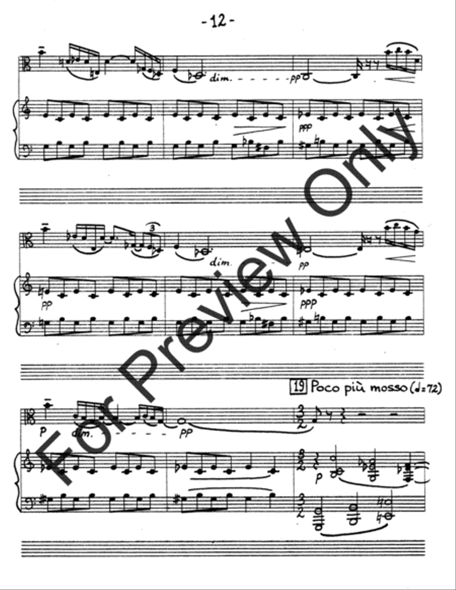 Sonata For Viola and Piano Piano Accompaniment scores gallery preview page 15