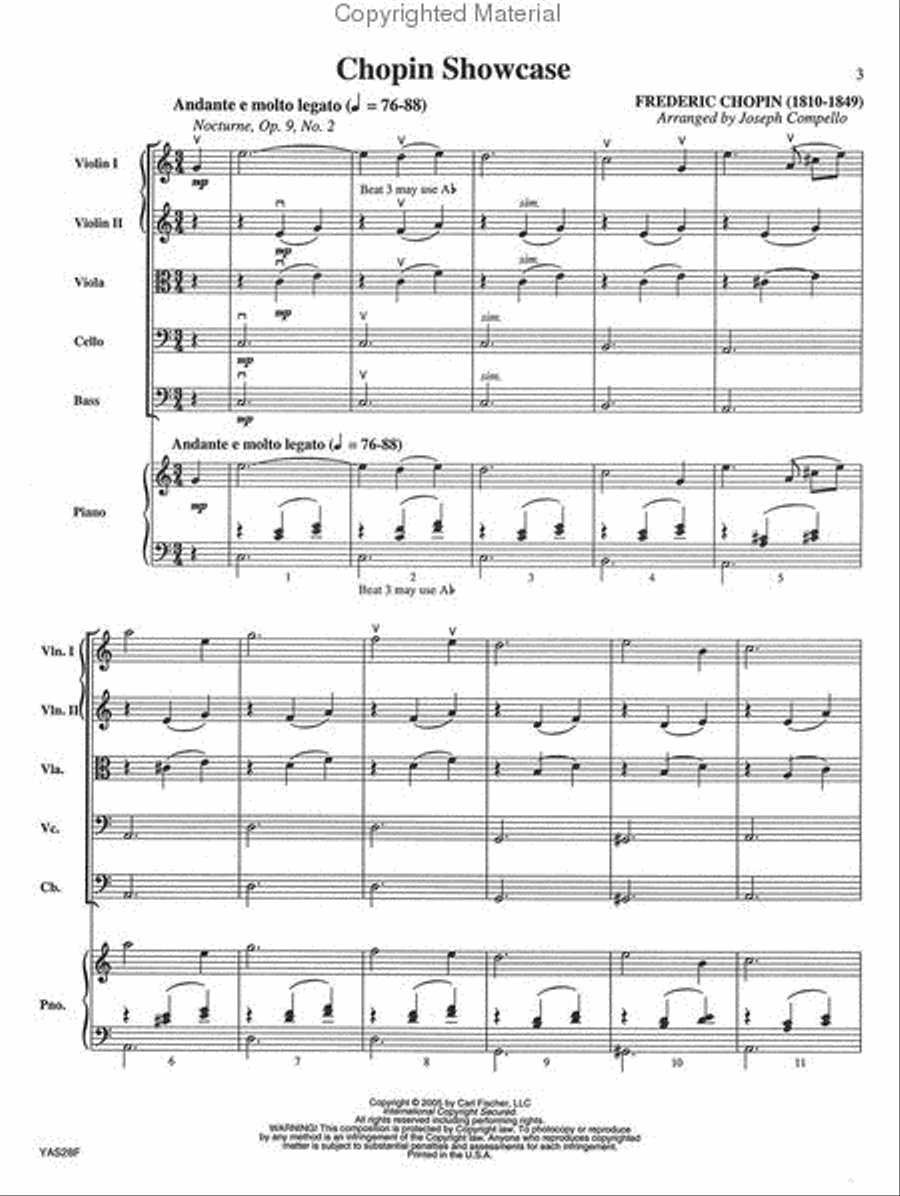 Chopin Showcase Chopin Showcase String Orchestra scores gallery preview page 2