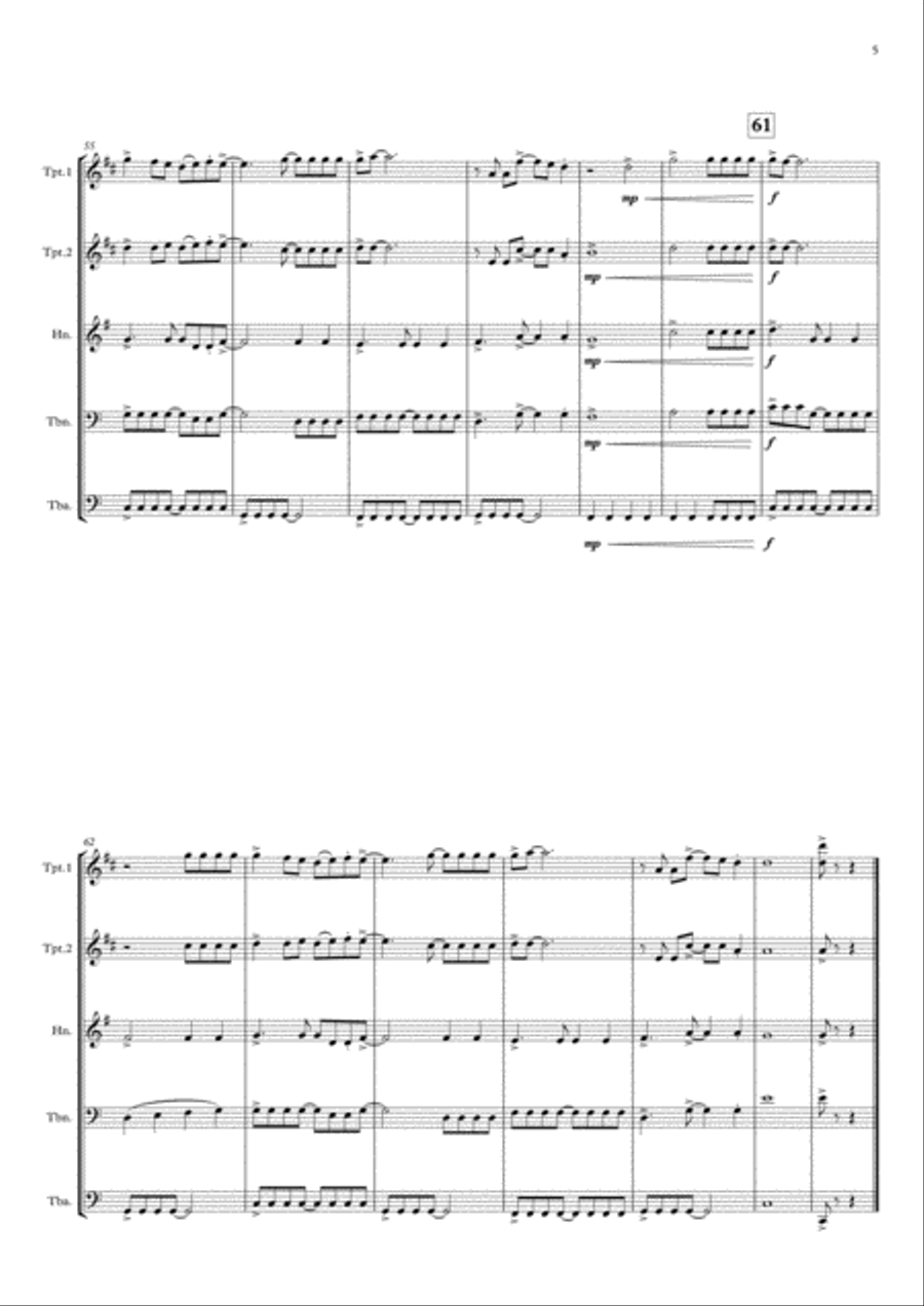 Everything Is Awesome (awesome Remixx!!!) Brass Ensemble scores gallery preview page 6