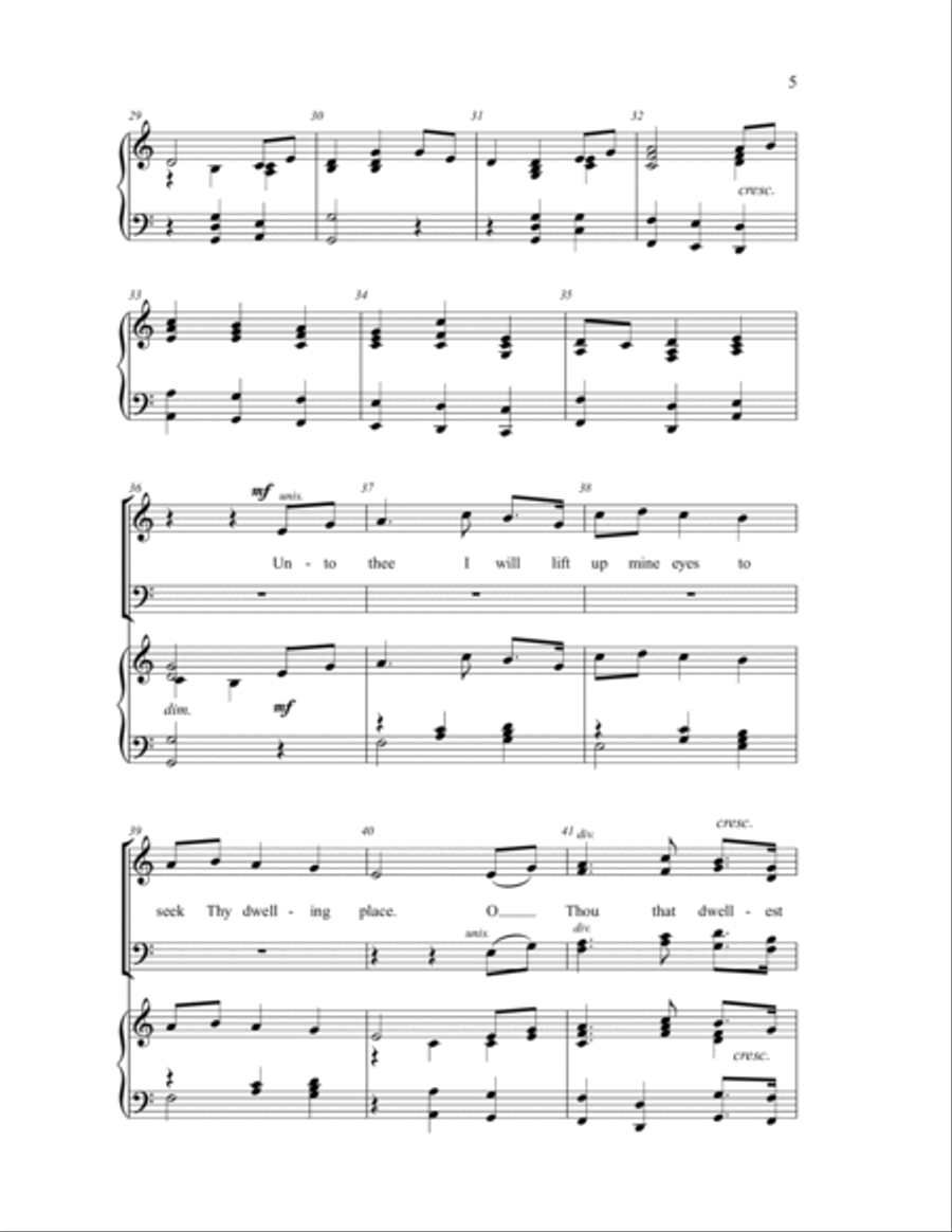 I Lift Mine Eyes 4-Part scores gallery preview page 4