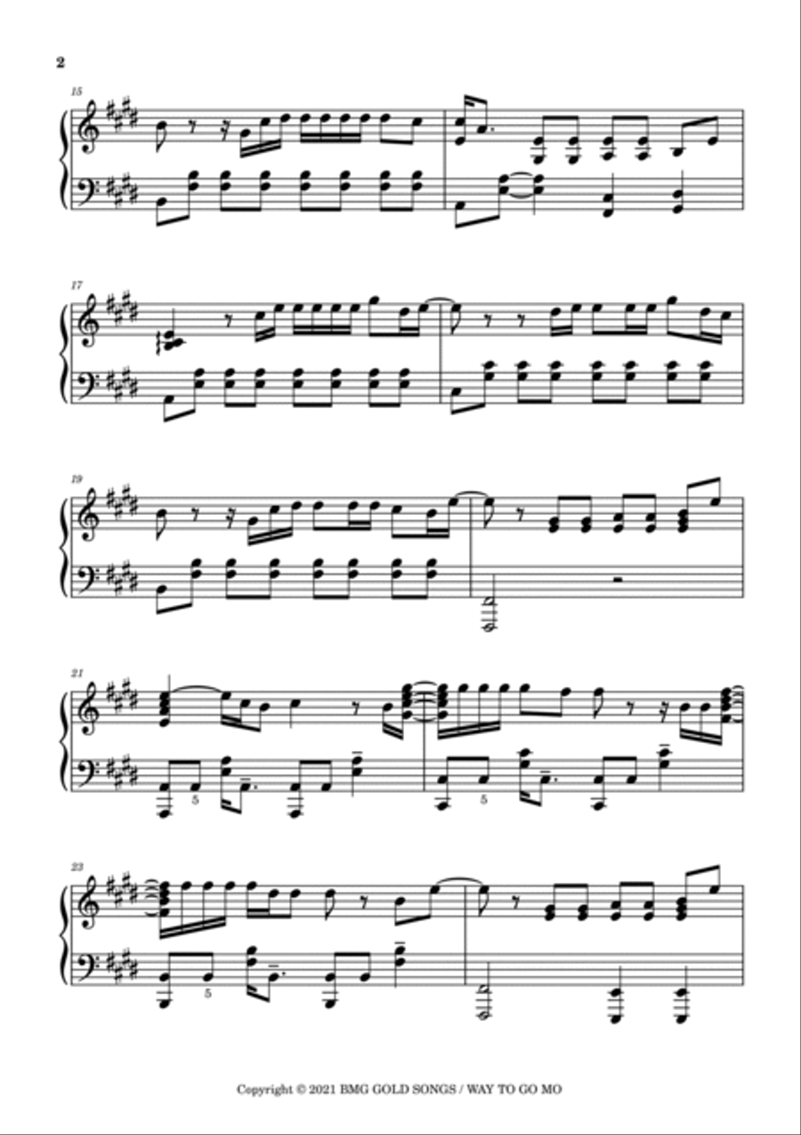If You Ever Change Your Mind Piano Solo scores gallery preview page 2