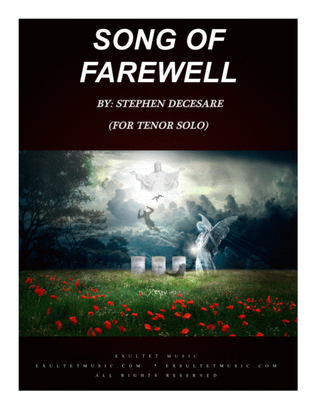 Book cover for Song Of Farewell (for Tenor Solo)