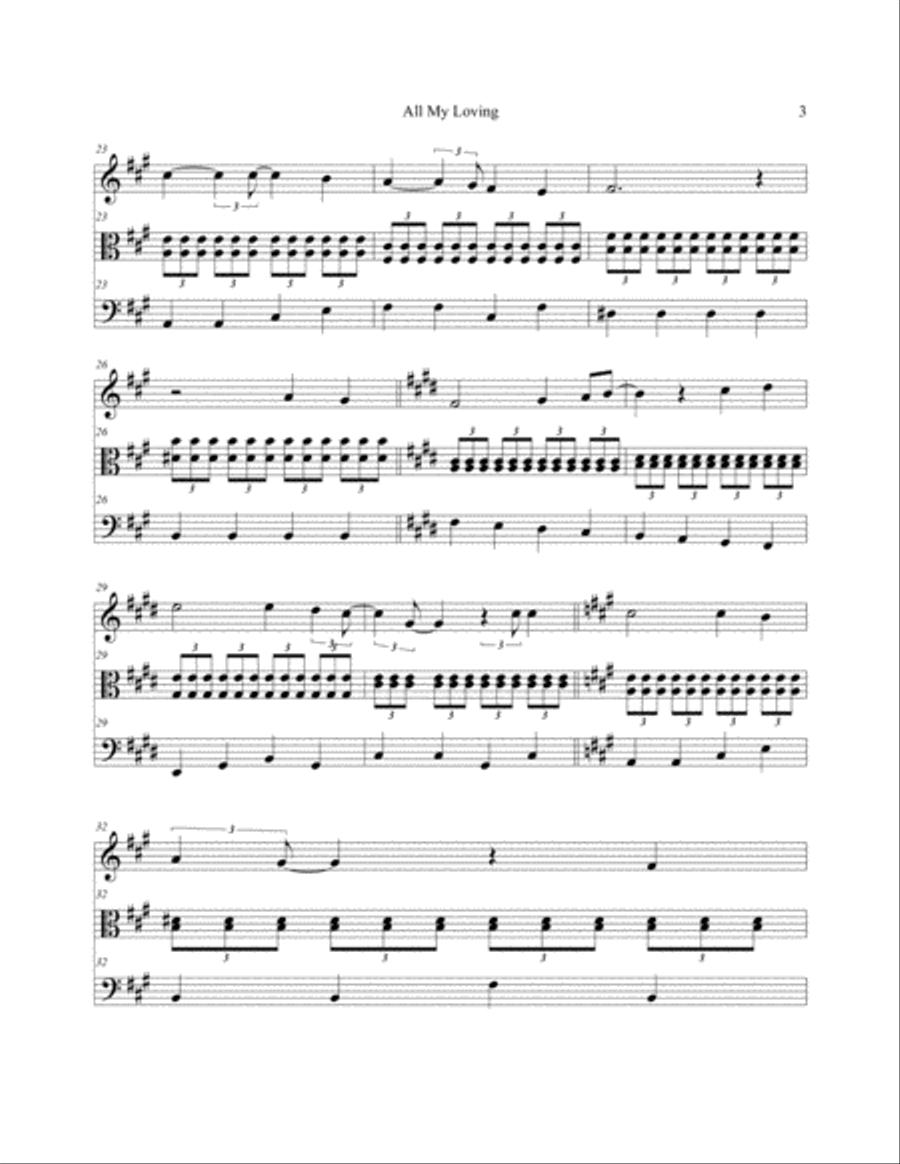 All My Loving All My Loving String Trio scores gallery preview page 3