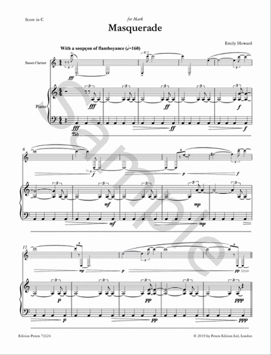 Masquerade Masquerade Clarinet scores gallery preview page 5