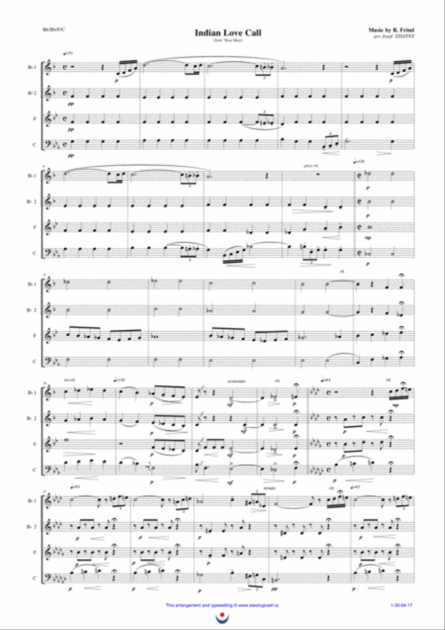 Indian Love Call Small Ensemble scores gallery preview page 1