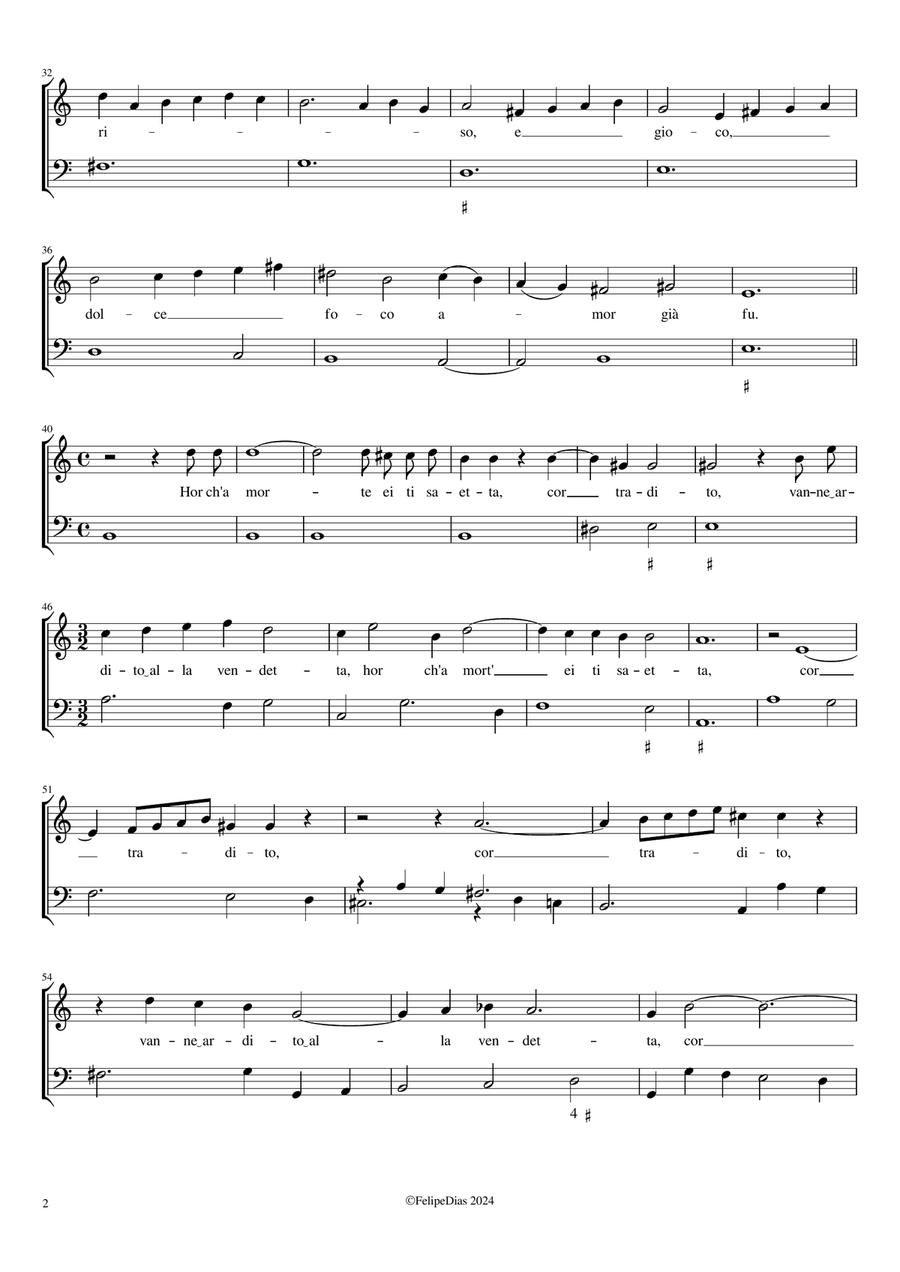 Già sperai, non spero hor più Voice Solo scores gallery preview page 2
