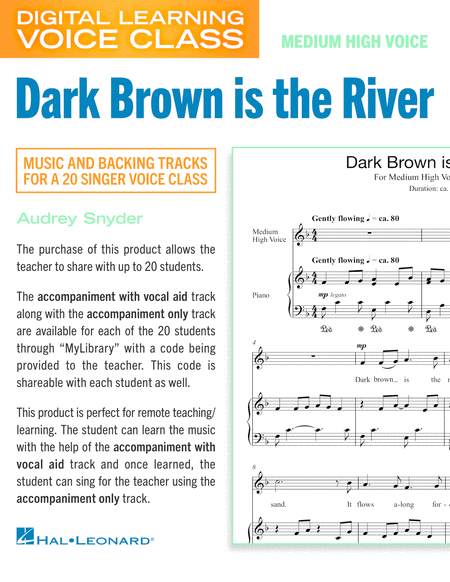Dark Brown Is The River (Medium High Voice) (includes Audio)