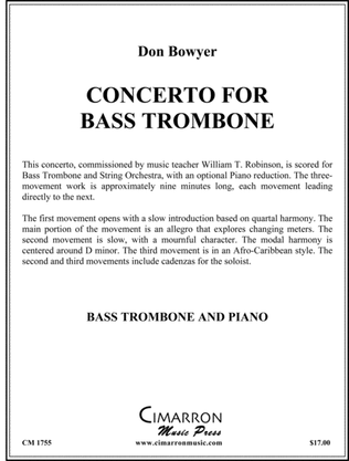 Book cover for Concerto for Bass Trombone