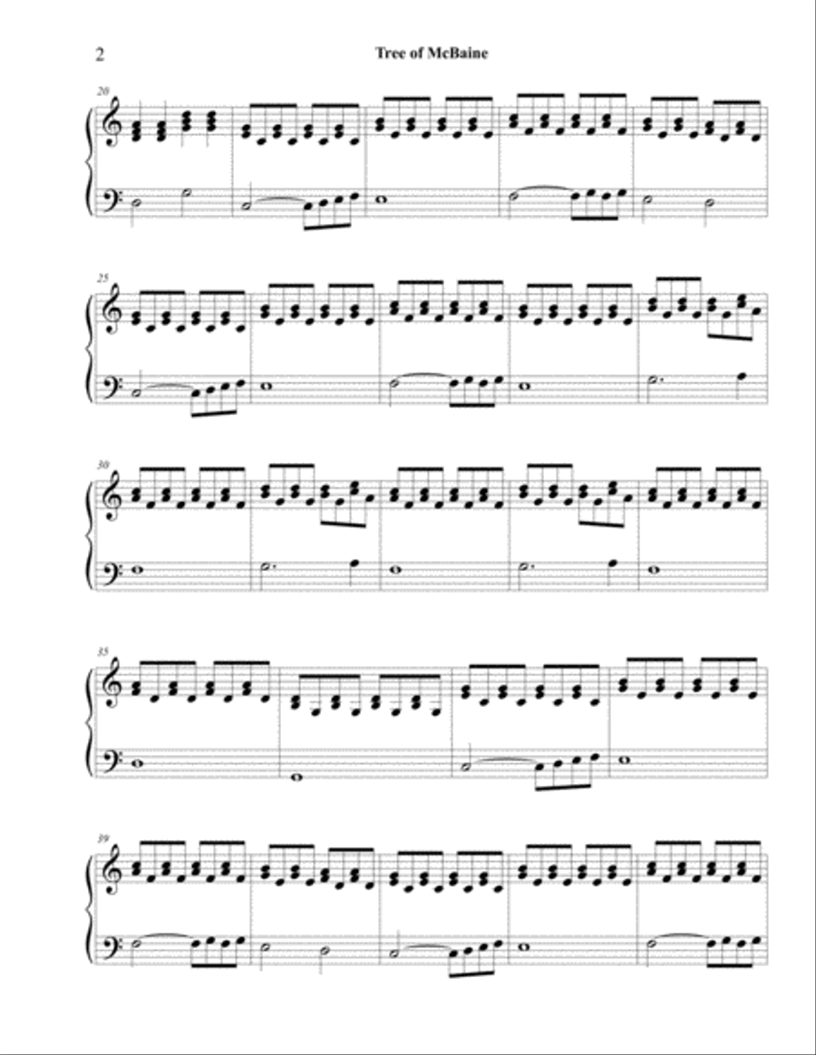 Tree of McBaine Piano Solo scores gallery preview page 2