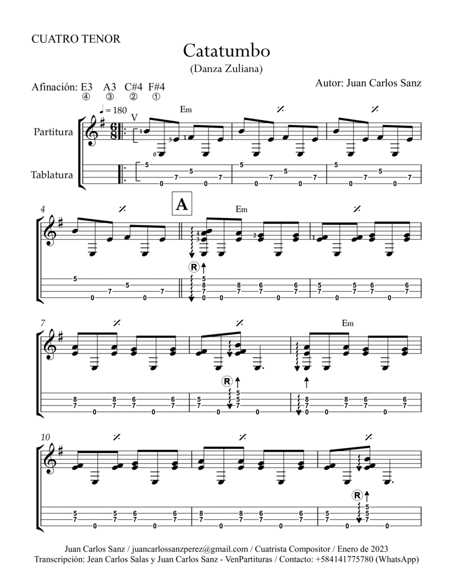 Catatumbo Ukulele scores gallery preview page 1
