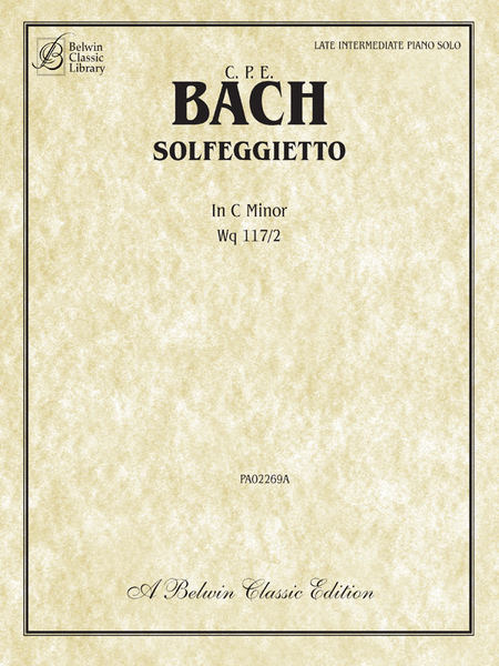 Solfeggietto in C Minor by Cpe Bach from the Belwin Classic Library