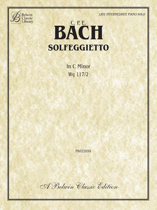 Book cover for Solfegietto in C Minor, Wq117/2