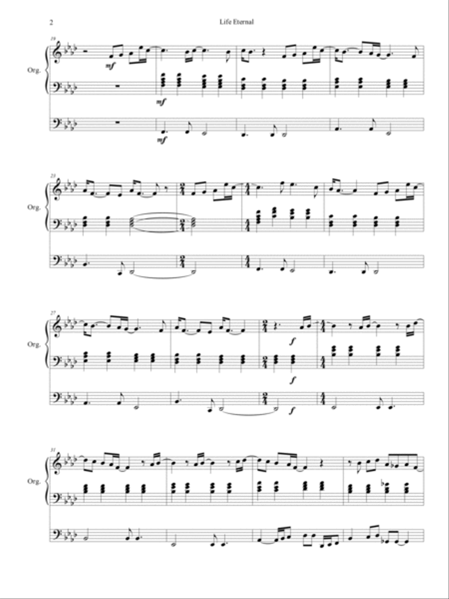 Life Eternal Organ Solo scores gallery preview page 3