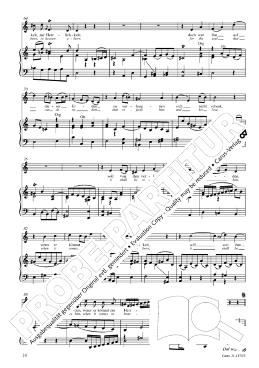 Heart and mouth and thought and action (Herz und Mund und Tat und Leben) (Herz und Mund und Tat und Leben) 4-Part scores gallery preview page 15