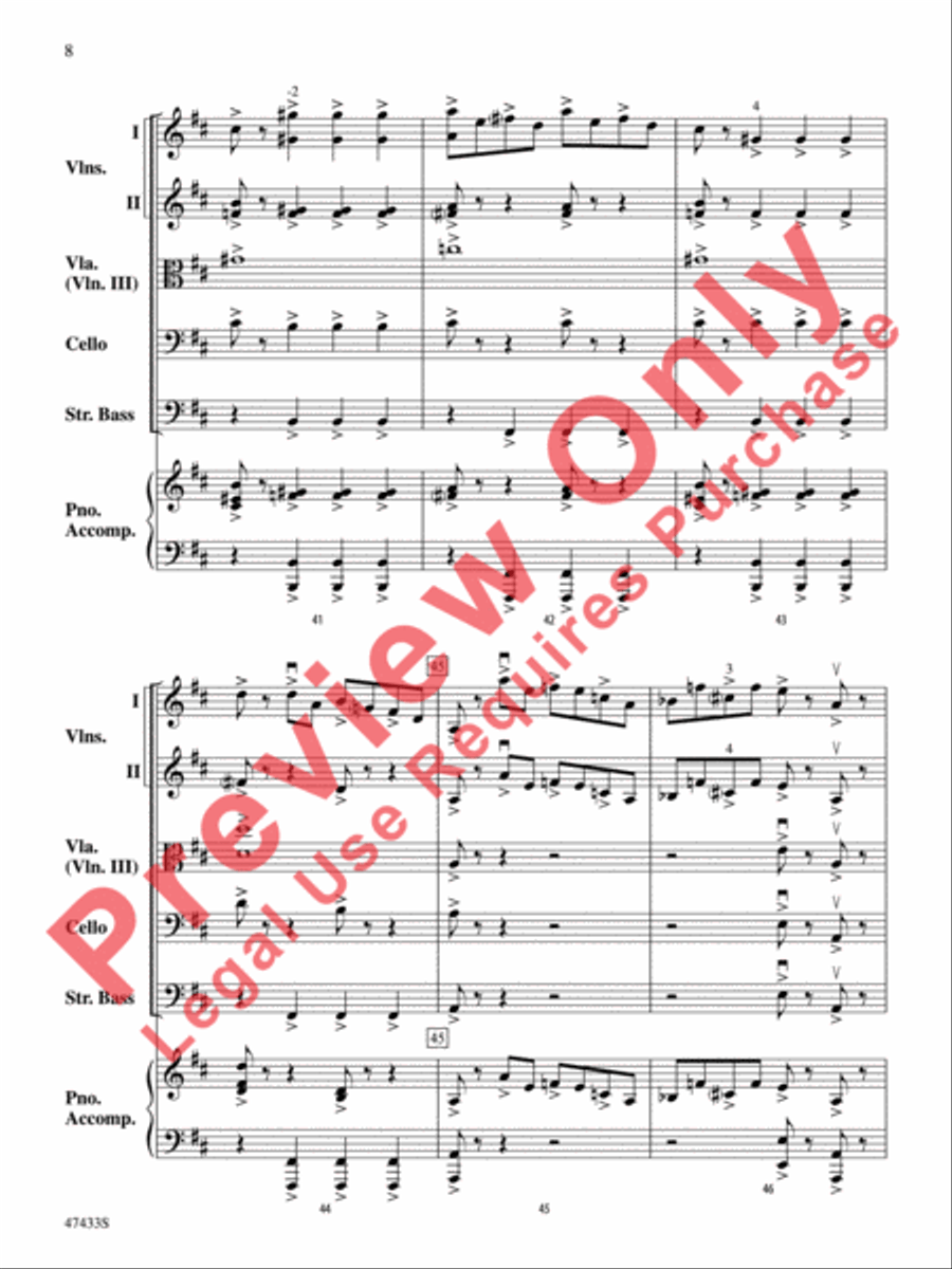 Themes from Pictures at an Exhibition String Orchestra scores gallery preview page 9