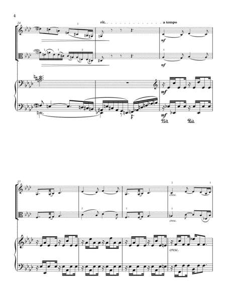 Schumann Romance #2 for violin, viola and piano image number null