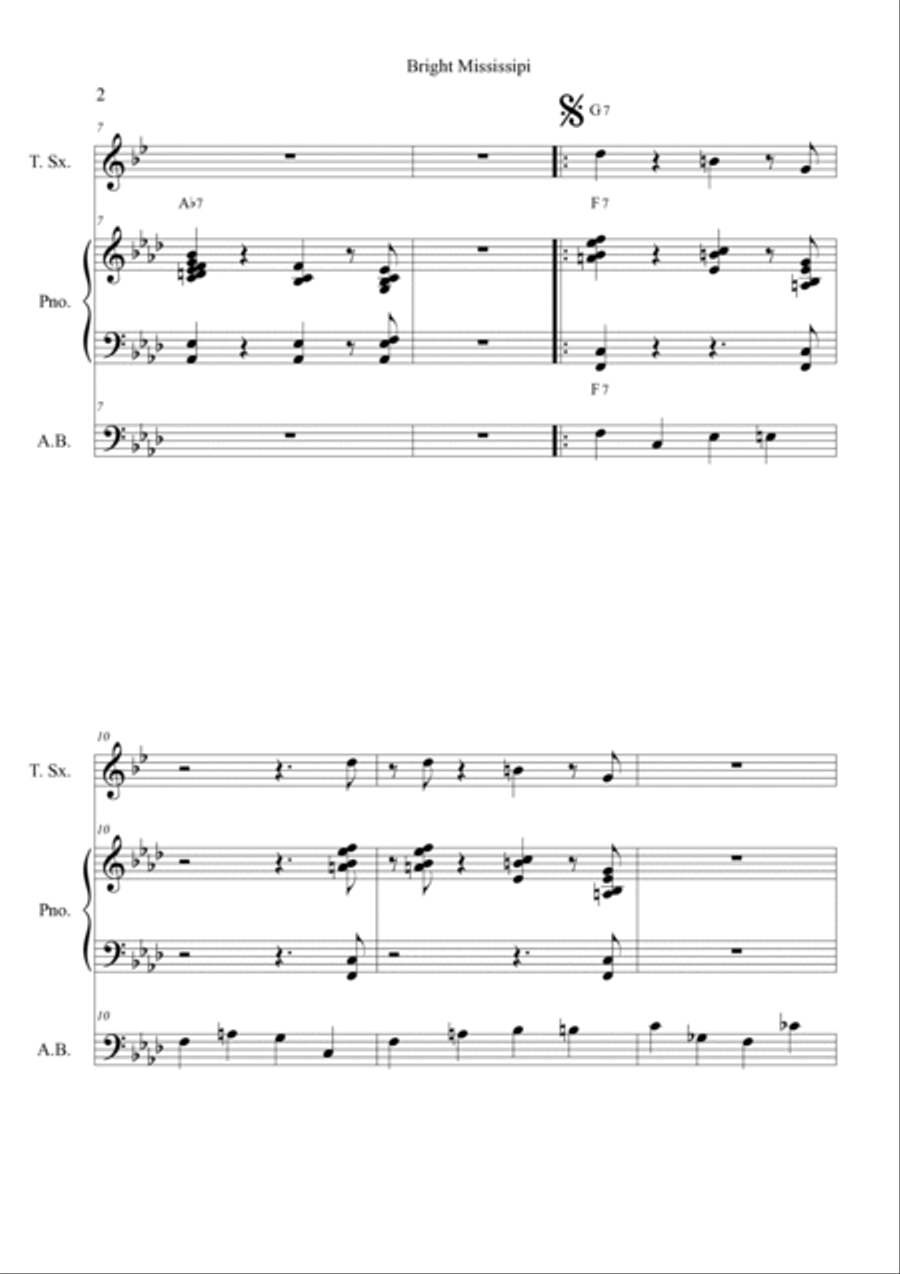 Bright Mississippi Bright Mississippi Jazz Ensemble scores gallery preview page 2
