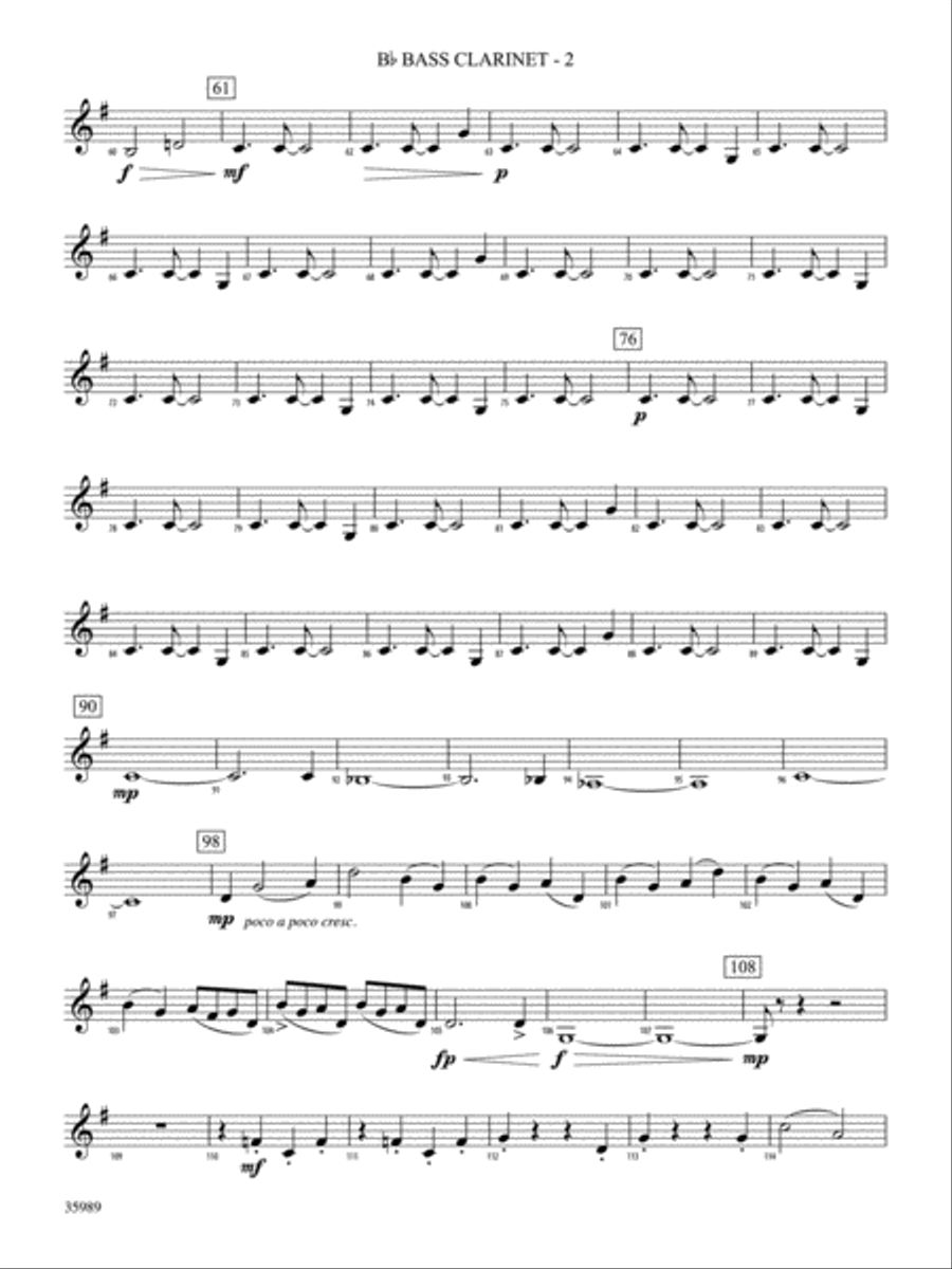 Wild Blue Yonder: B-flat Bass Clarinet Full Orchestra scores gallery preview page 2