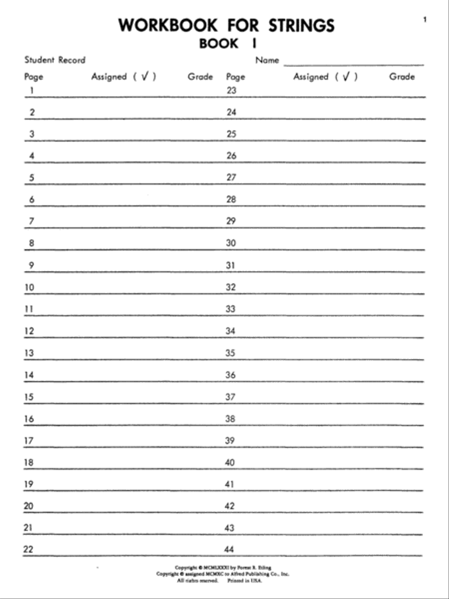 Workbook for Strings, Book 1 Chamber Orchestra scores gallery preview page 2