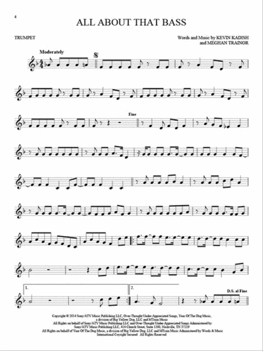 101 Hit Songs 101 Hit Songs Trumpet Solo scores gallery preview page 2