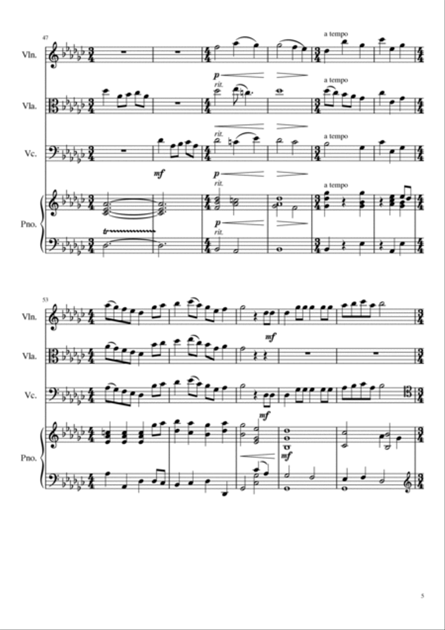 The Twelve Days Of Christmas Piano Quartet scores gallery preview page 5