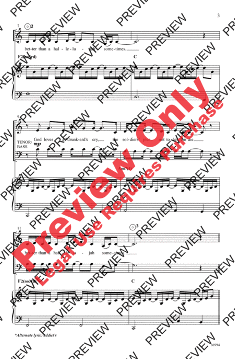 Better Than a Hallelujah Better Than a Hallelujah 4-Part scores gallery preview page 3