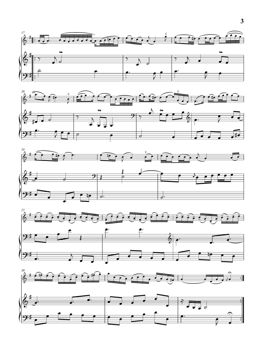 ARIA - for Violin Solo and Piano (from Goldberg Variations, BWV 988) Violin Solo scores gallery preview page 4