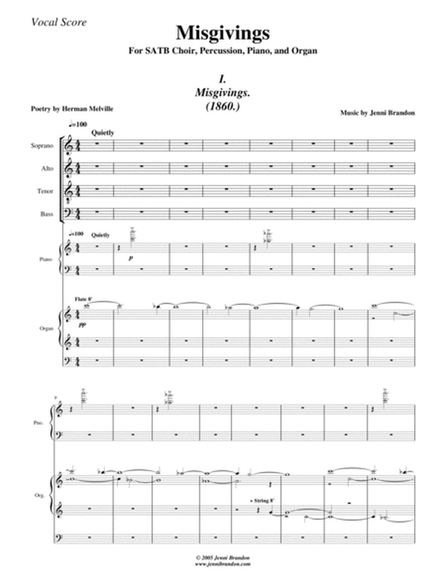 Misgivings - Vocal Score image number null