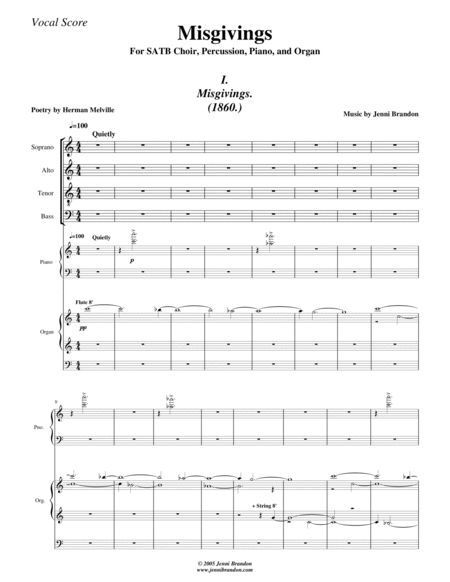 Misgivings - Vocal Score image number null