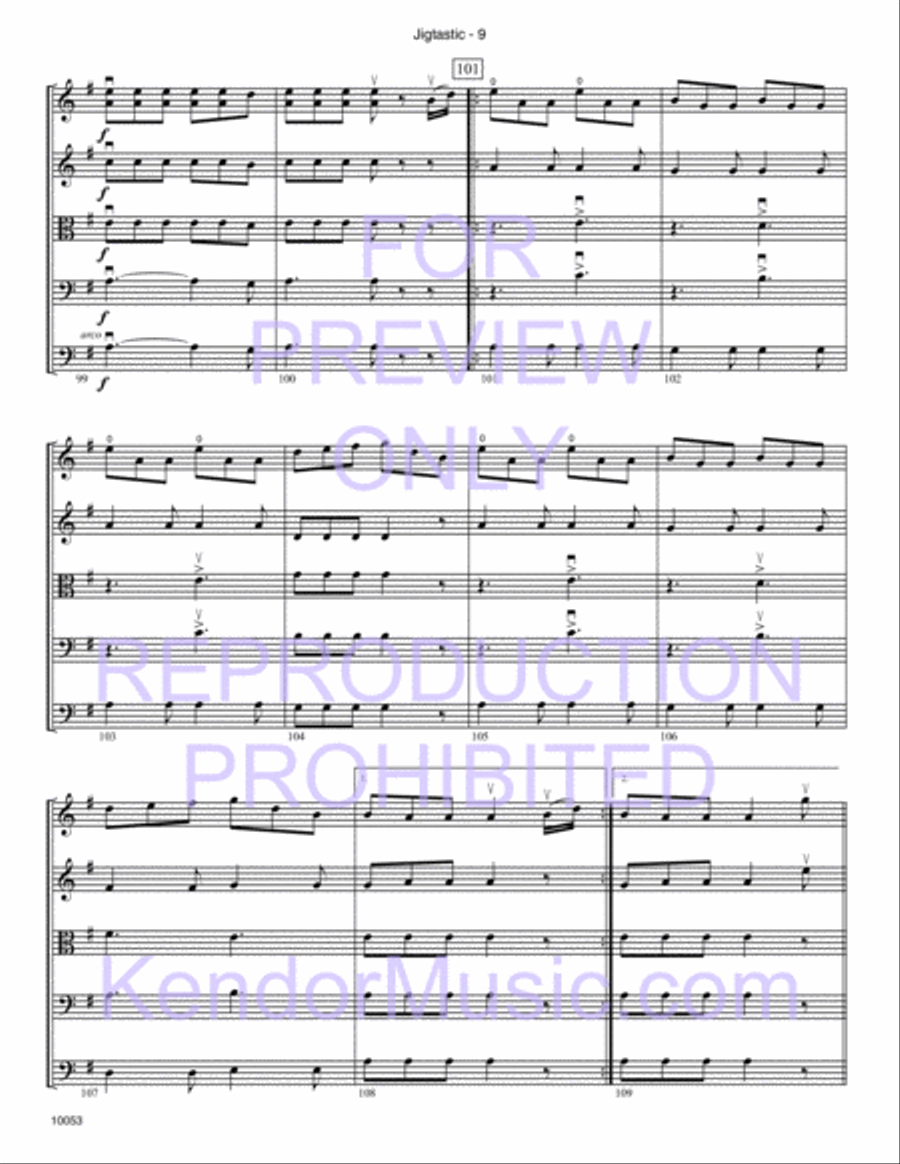 Jigtastic Jigtastic String Orchestra scores gallery preview page 10