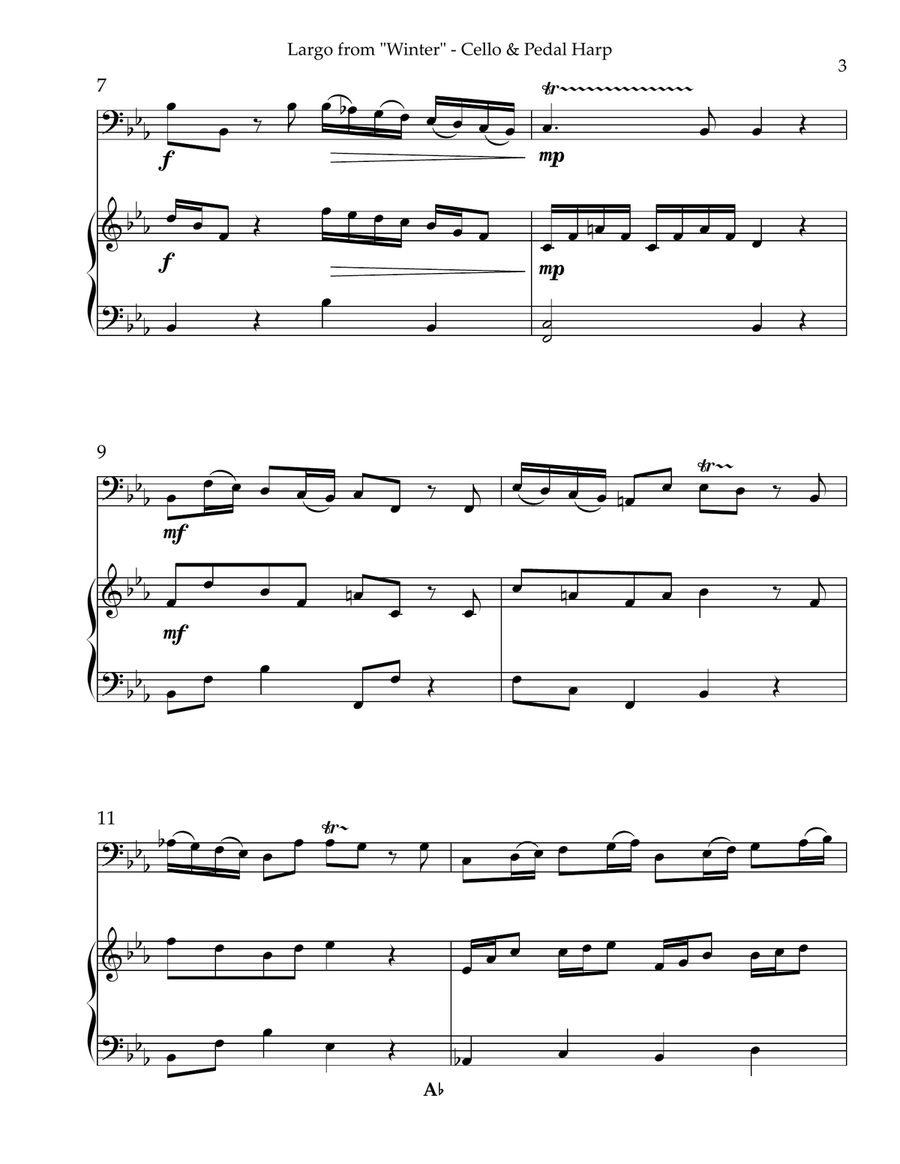Largo from “Winter”, Duet for Cello & Pedal Harp
