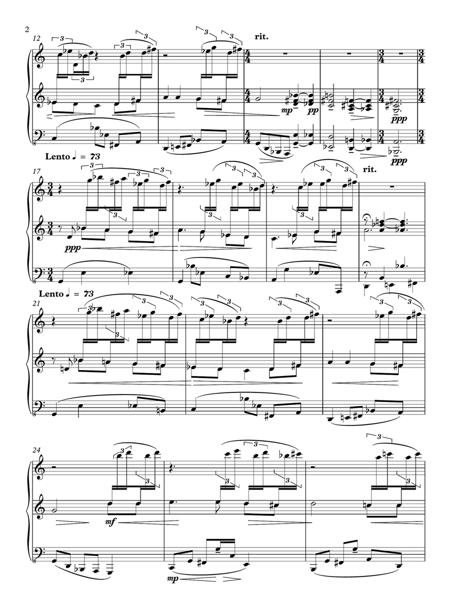 Lule bor Piano Solo scores gallery preview page 2