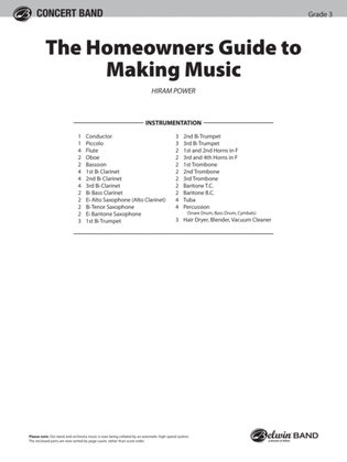 Book cover for The Homeowners Guide to Making Music: Score