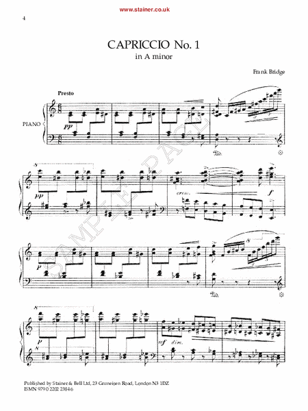 Capriccios Nos. 1 & 2. Piano