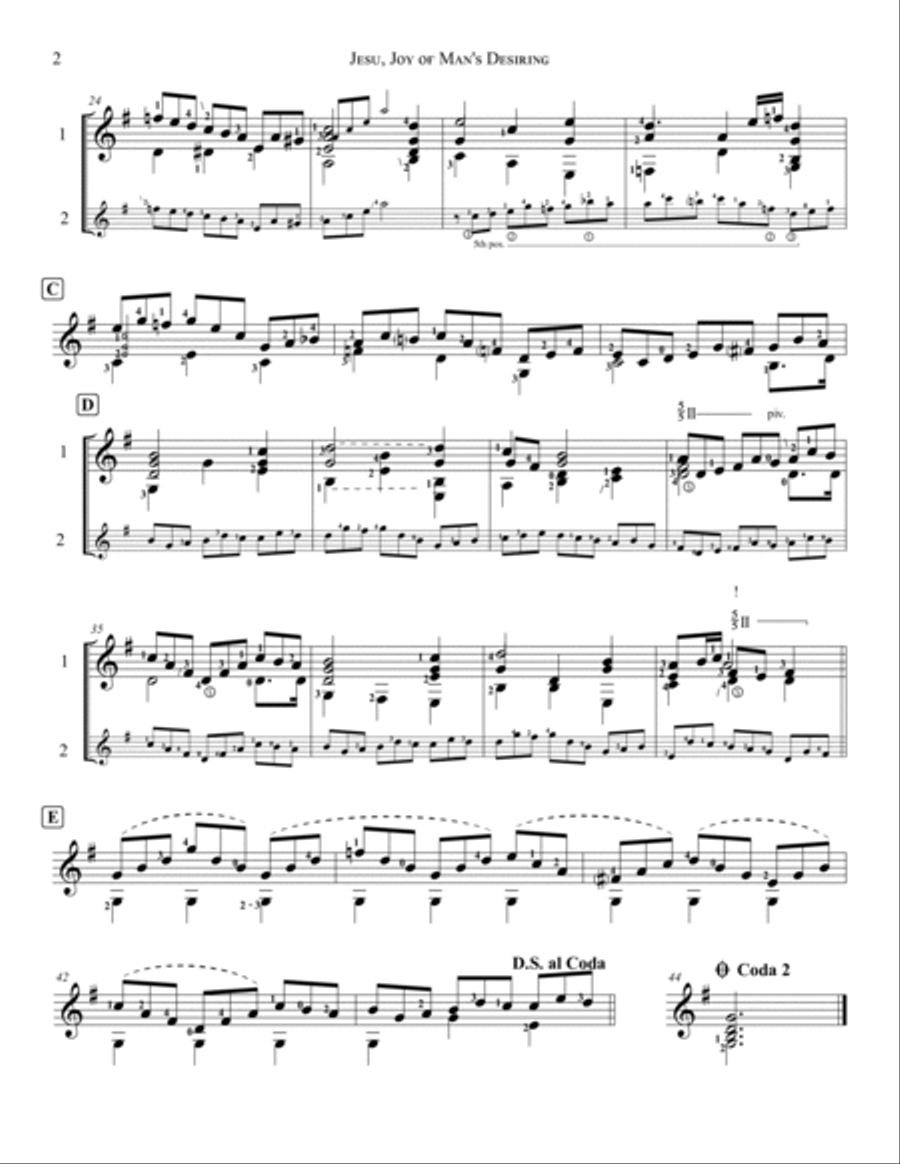 Jesu, Joy of Man's Desiring (from Herz und Mund und Tat und Leben, BWV 147) Acoustic Guitar scores gallery preview page 2