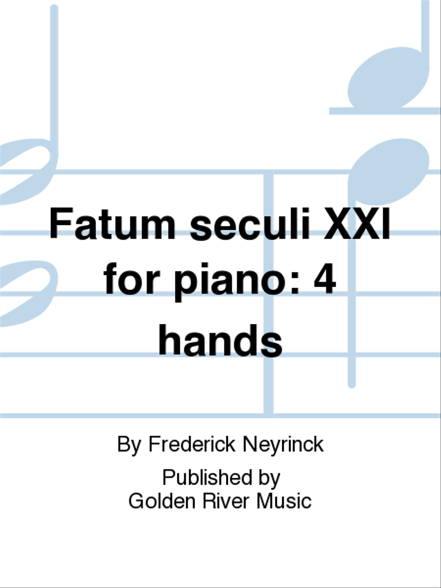 Fatum seculi XXI for piano: 4 hands Piano Duet scores gallery preview page 1