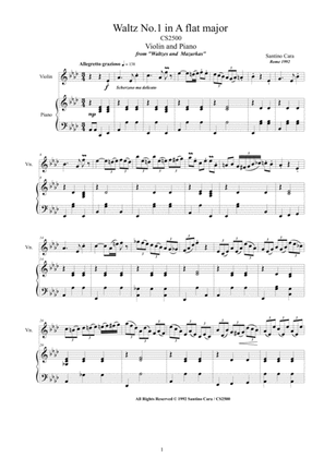 Cara - Violin Waltz No.1 in A flat major CS2500 for Violin and Piano