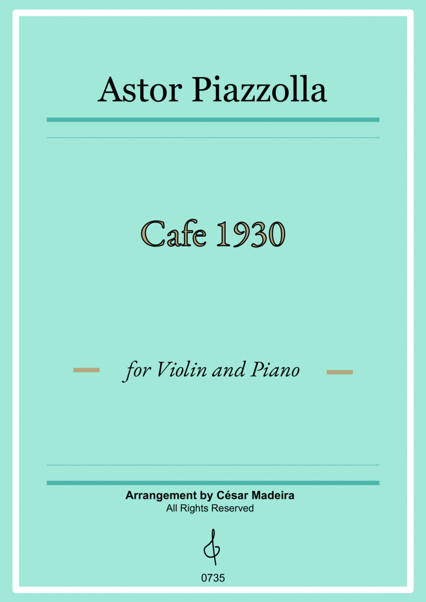 Cafe 1930 by Piazzolla for Violin and Piano (Full Score) image number null