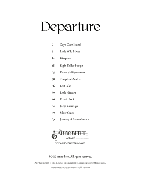 Departure songbook image number null