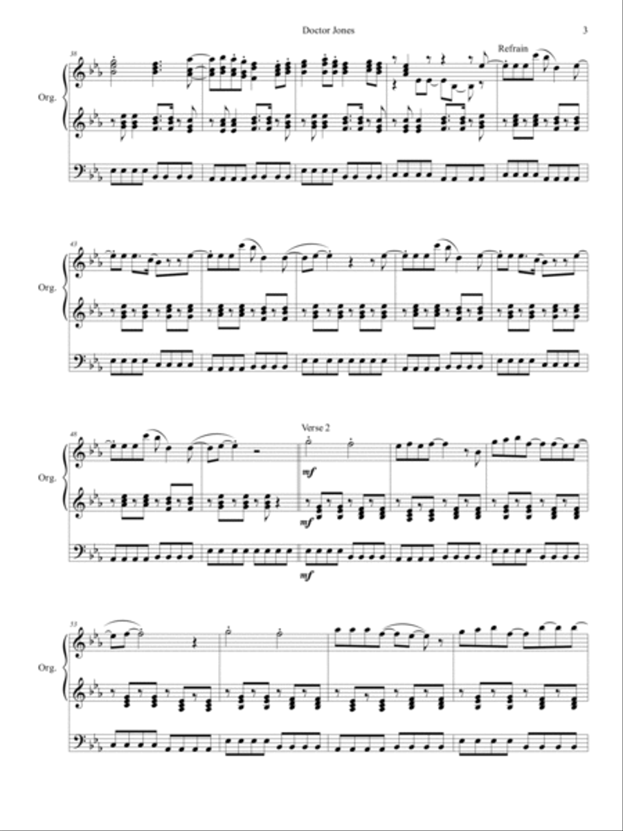 Doctor Jones Organ Solo scores gallery preview page 4