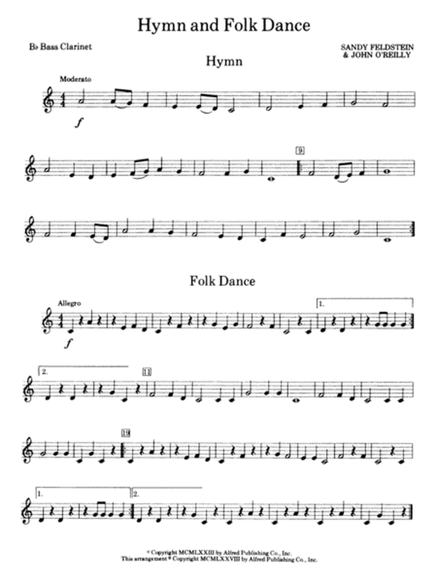 Hymn and Folk Dance: B-flat Bass Clarinet
