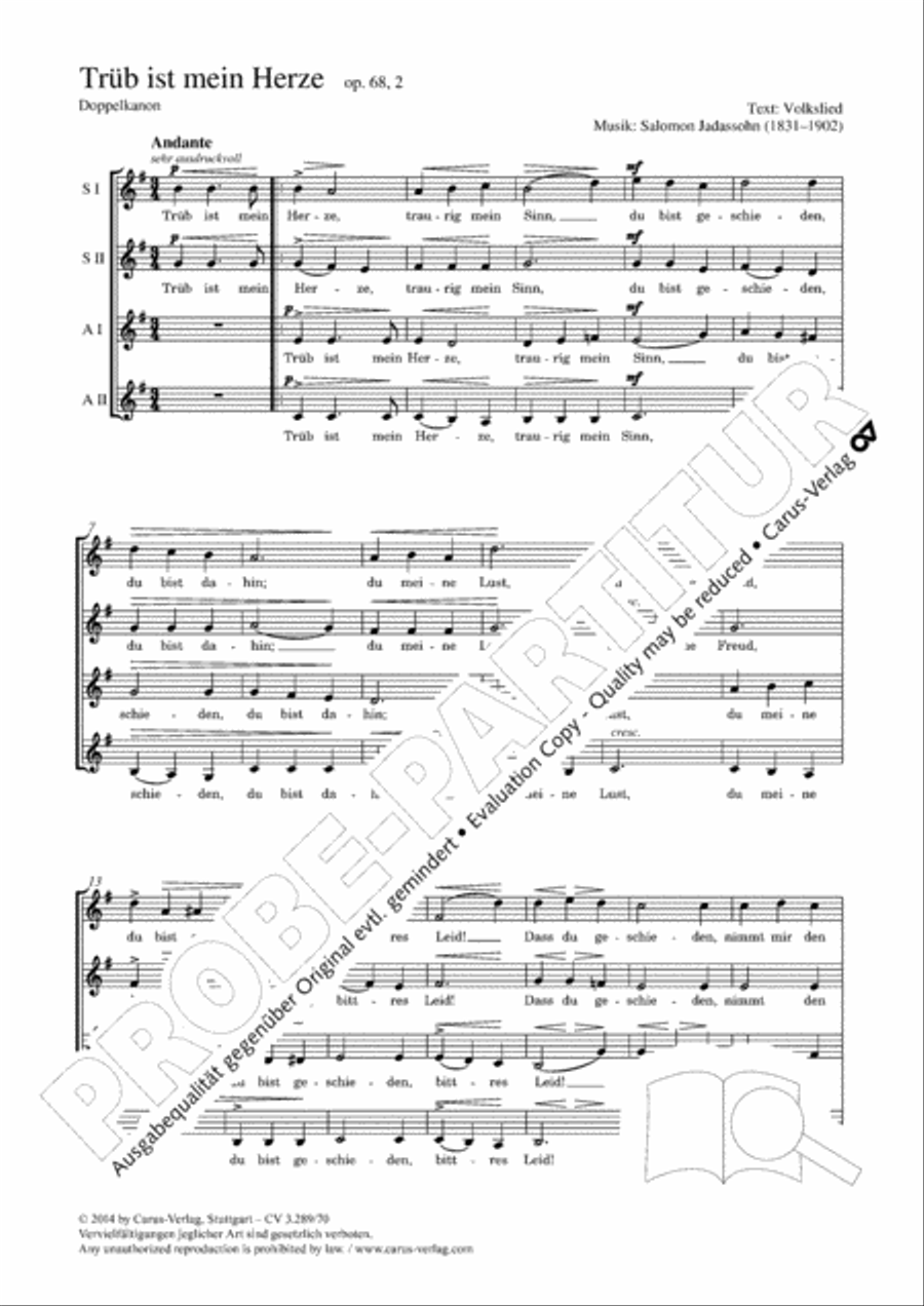 Trub ist mein Herze Trub ist mein Herze SSAA scores gallery preview page 2