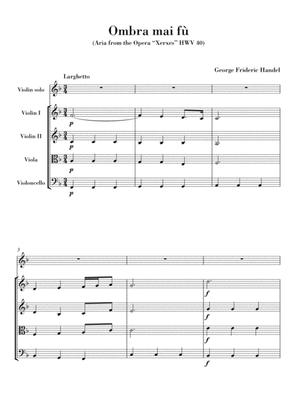 Ombra mai fu (for Violin and String Quartet)