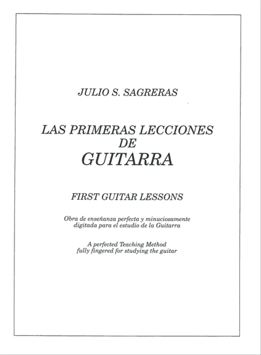 Julio S. Sagreras Guitar Lessons Book 1-3