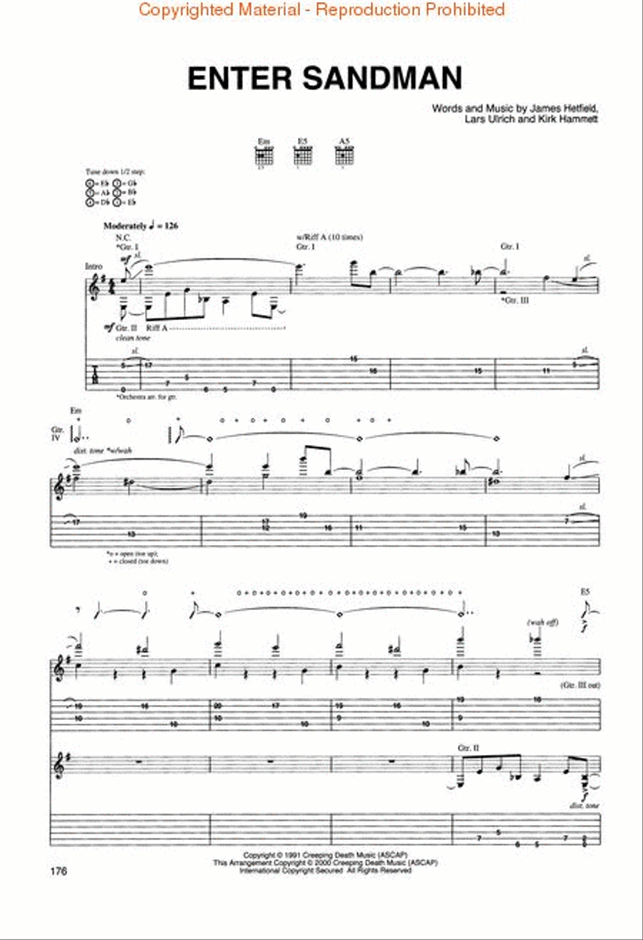 Metallica - S&M Highlights Electric Guitar scores gallery preview page 4