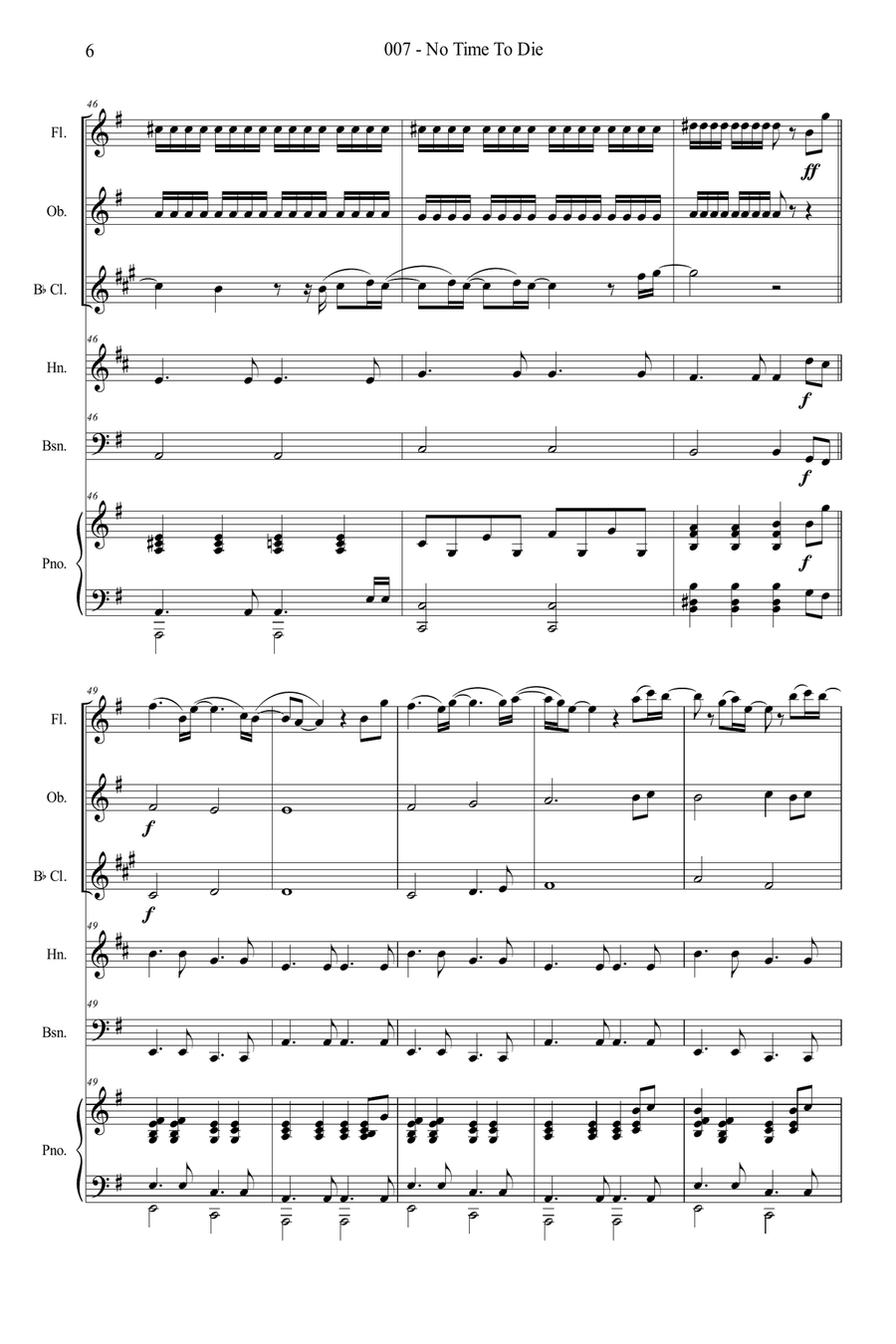 No Time To Die Small Ensemble scores gallery preview page 6
