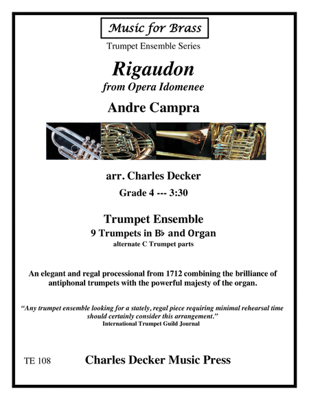 Rigaudon from Opera Idomenee for Trumpet Ensemble with Organ image number null