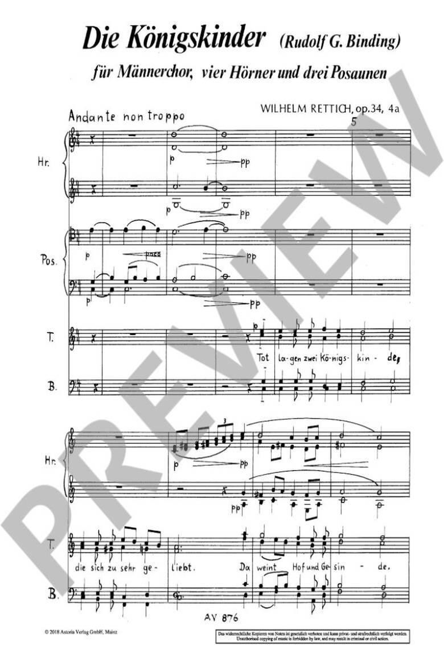 Die Königskinder op. 34 Nr.4A Men's Choir scores gallery preview page 2
