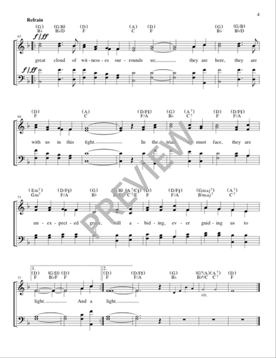 A Great Cloud of Witnesses - Guitar edition Guitar scores gallery preview page 5