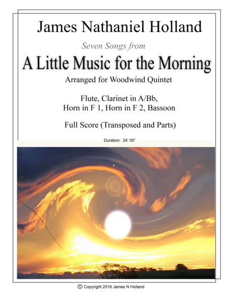 Seven Songs from A Little Music for the Morning Woodwind Quintet Flute, Clarinet, 2 Horns, Bassoon image number null